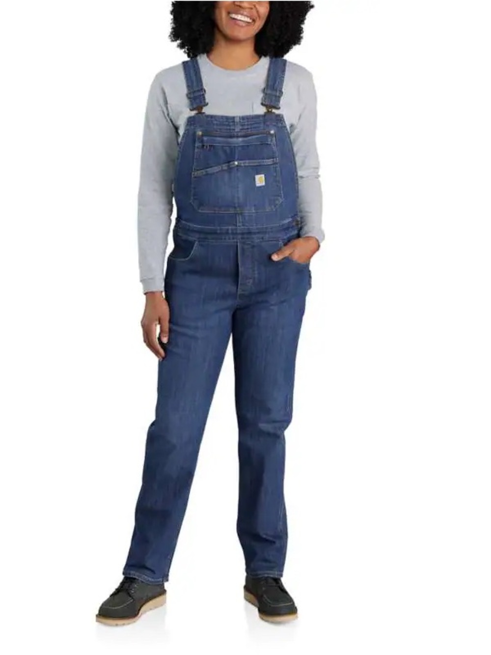 Carhartt Rugged Flex Relaxed Fit Denim Overalls Bib Pocket Work Wear | Small